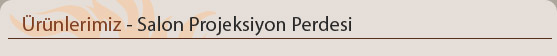 Salon Projeksiyon Perdesi